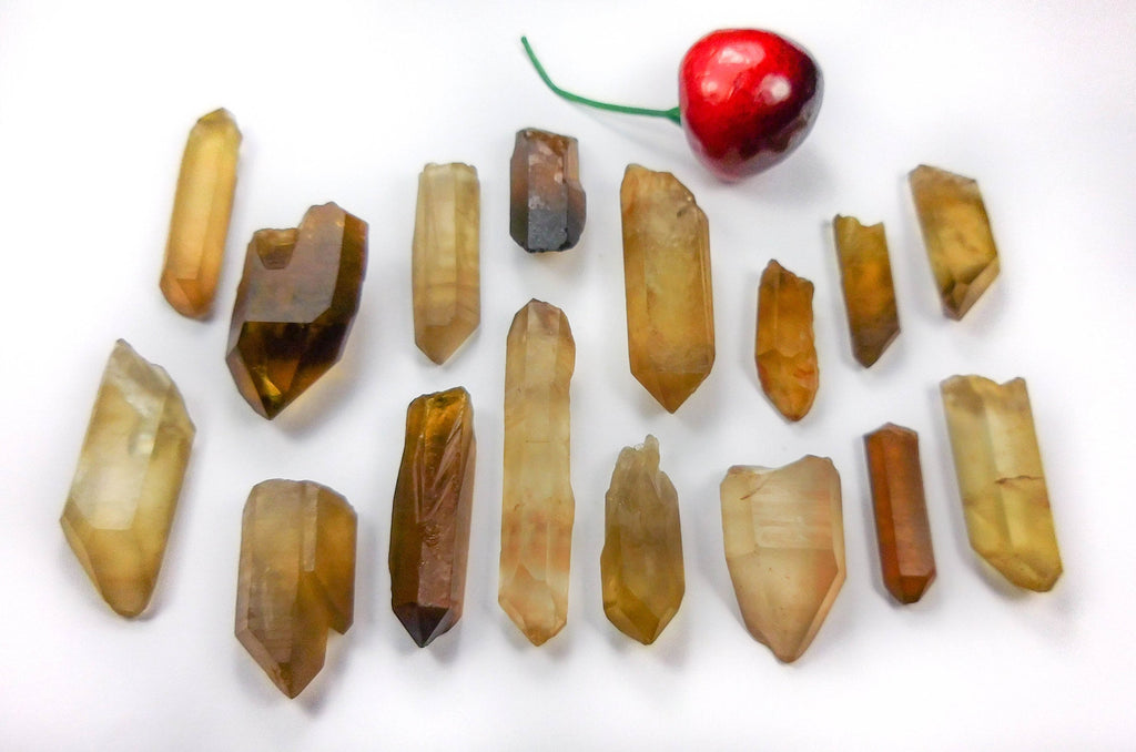 Natural Untreated Citrine Crystal Points (3 pcs )