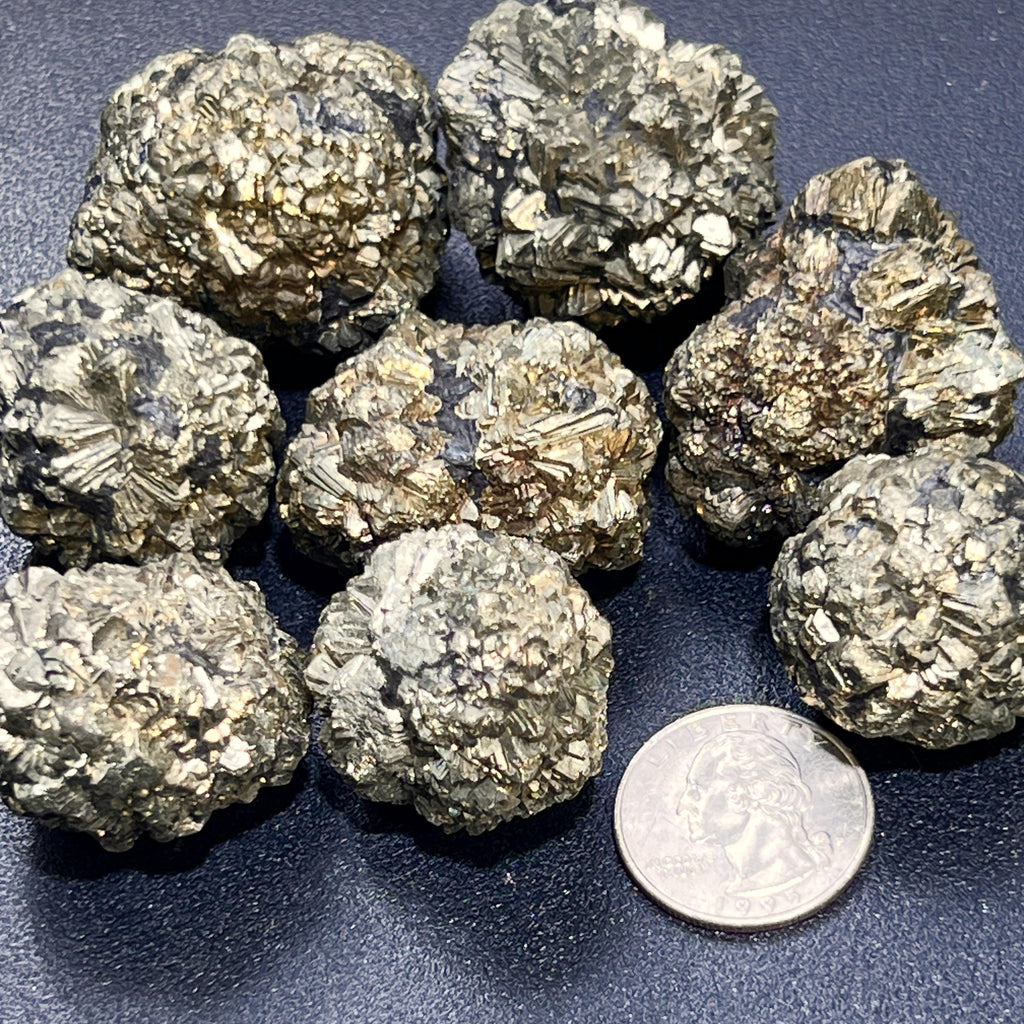 Marcasite Crystal Nodules Iron Pyrite Large Gold Nugget