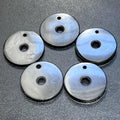 Black Shungite Circle Disc Beads Pendant