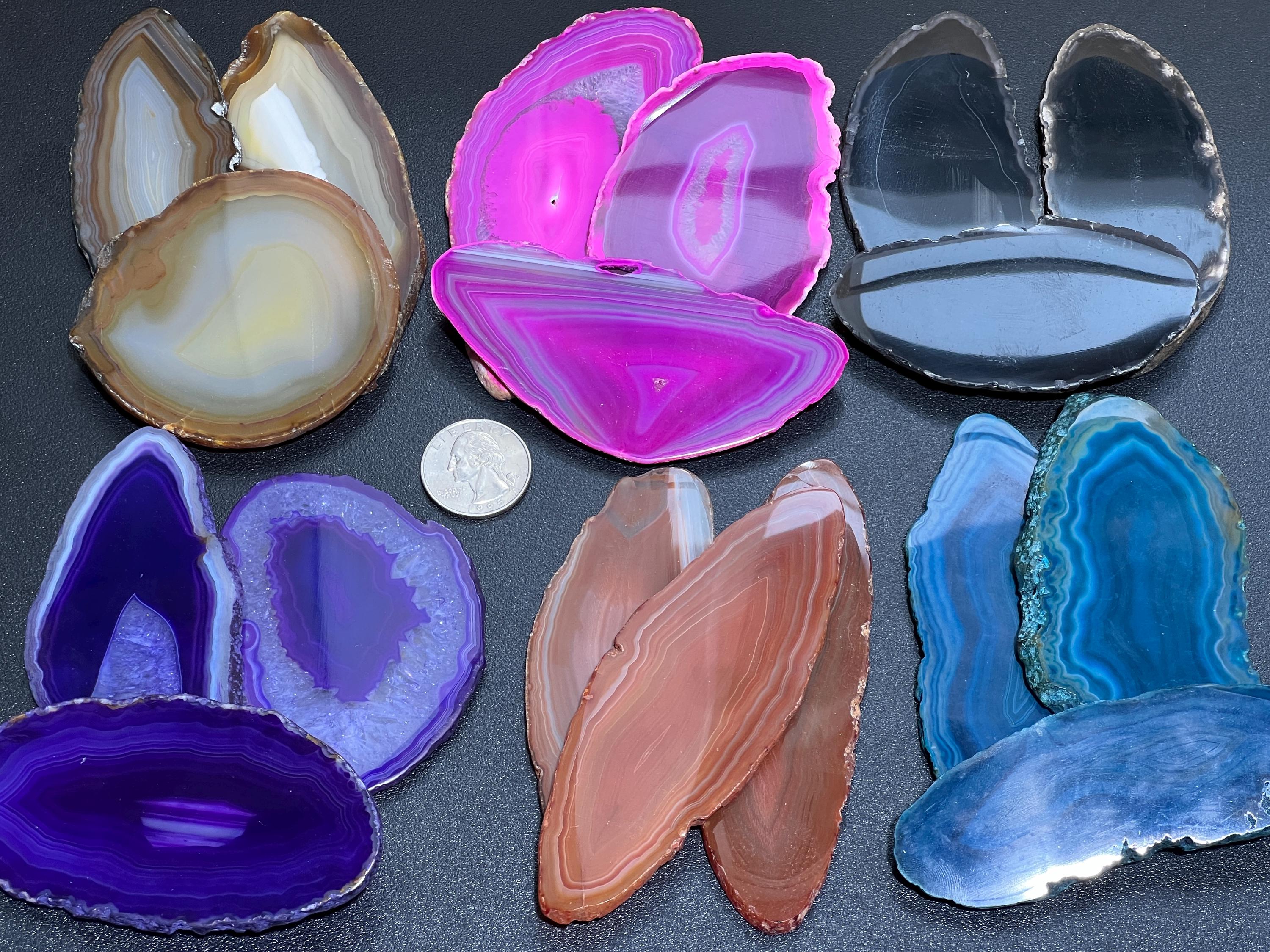 Oval Agate Slices (1 Pound, 3.5-4.5 Inches)