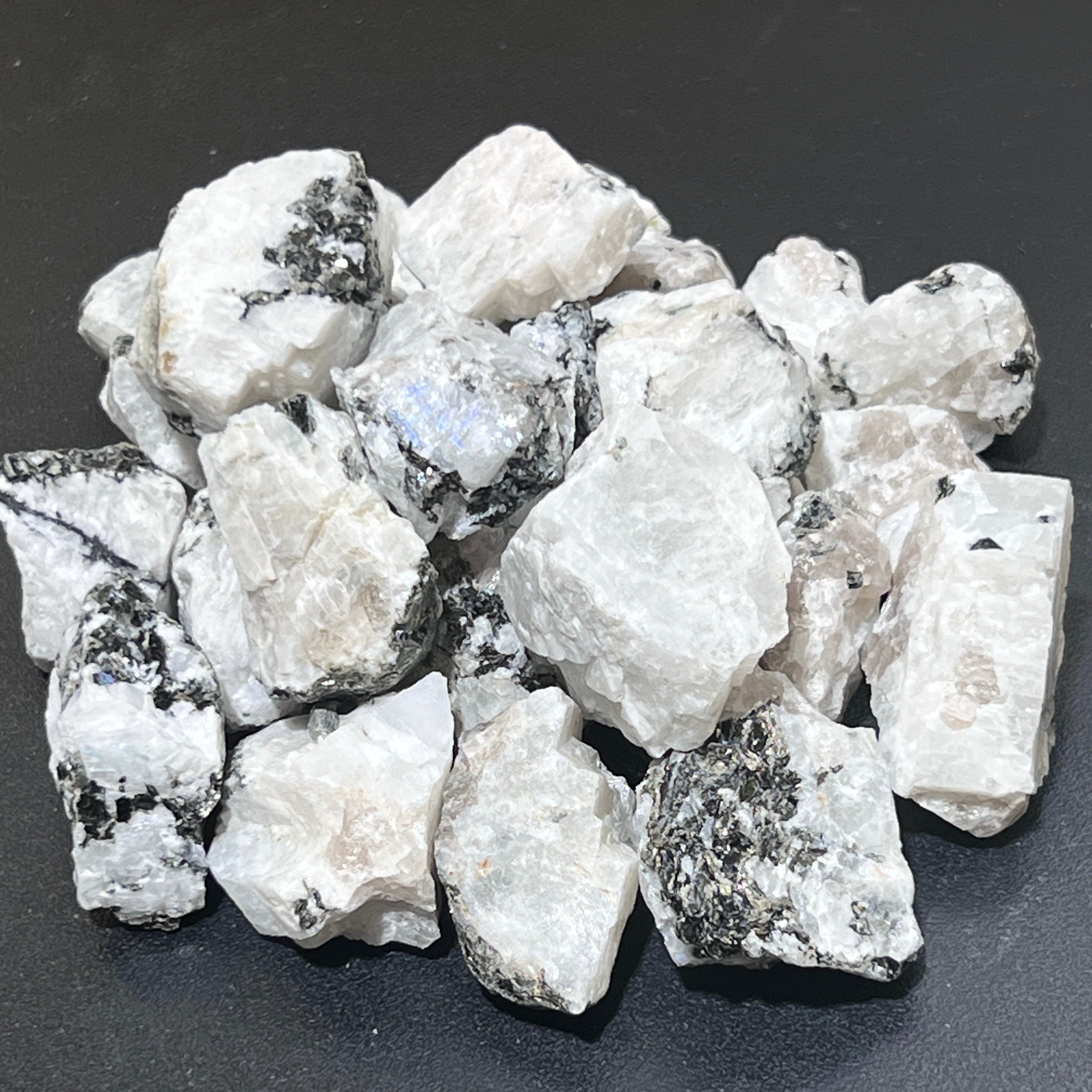 Raw/Rough Rainbow Moonstone Gemstones (1 Kilo/2.2 LBs)