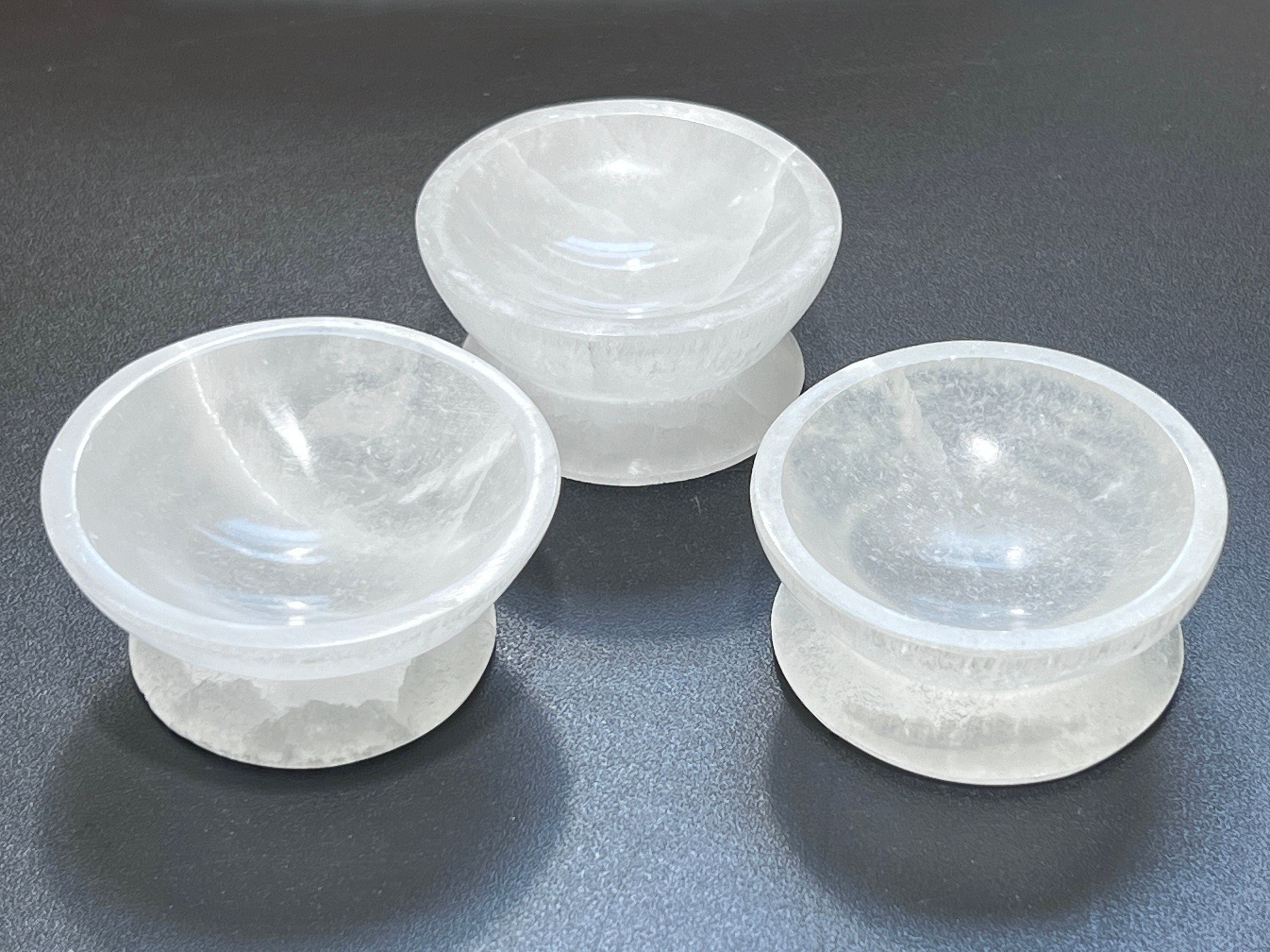Selenite Crystal Bowl with Pedestal
