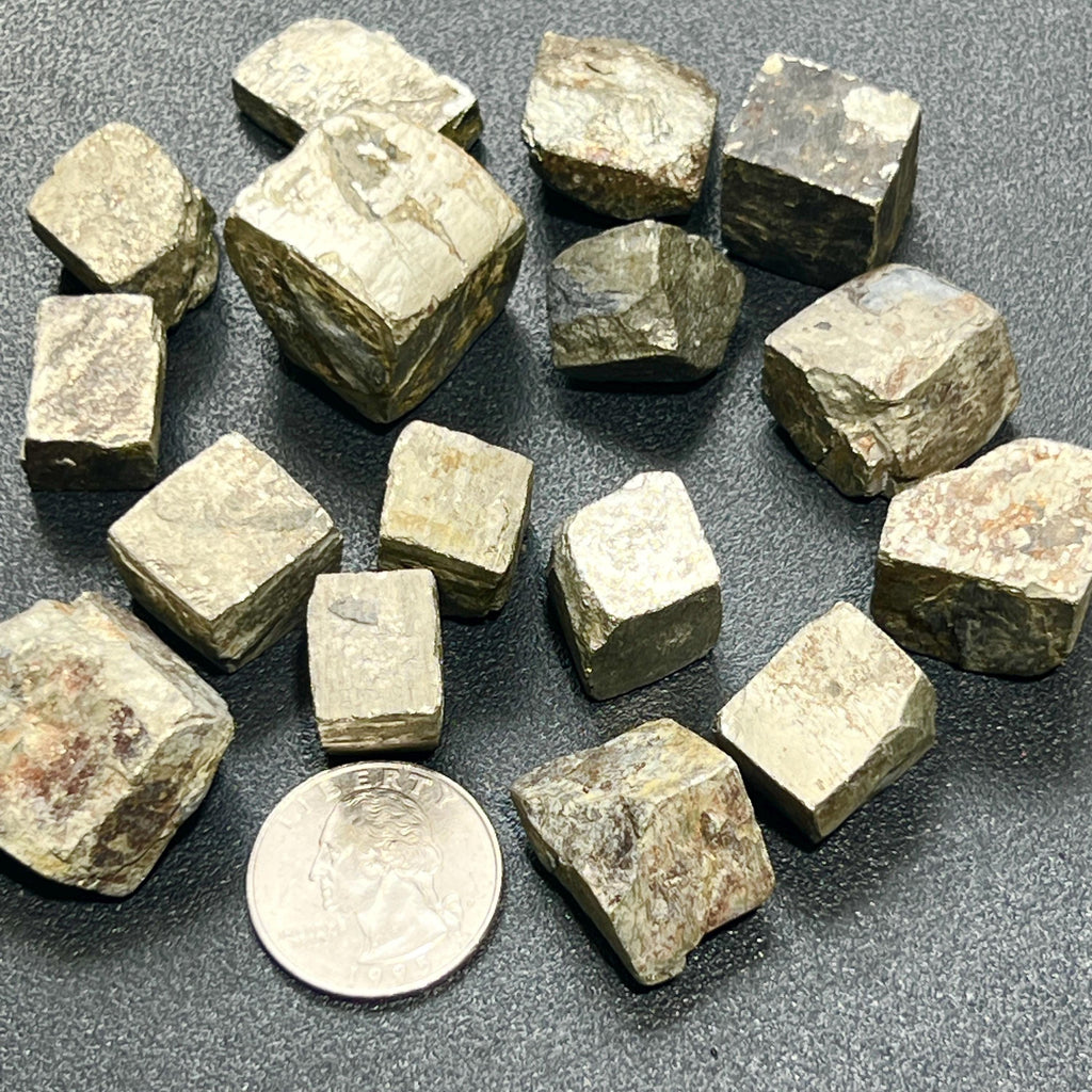 Gold Iron Pyrite Raw Crystal Cubes Fools Gold (By The Piece or Pound)