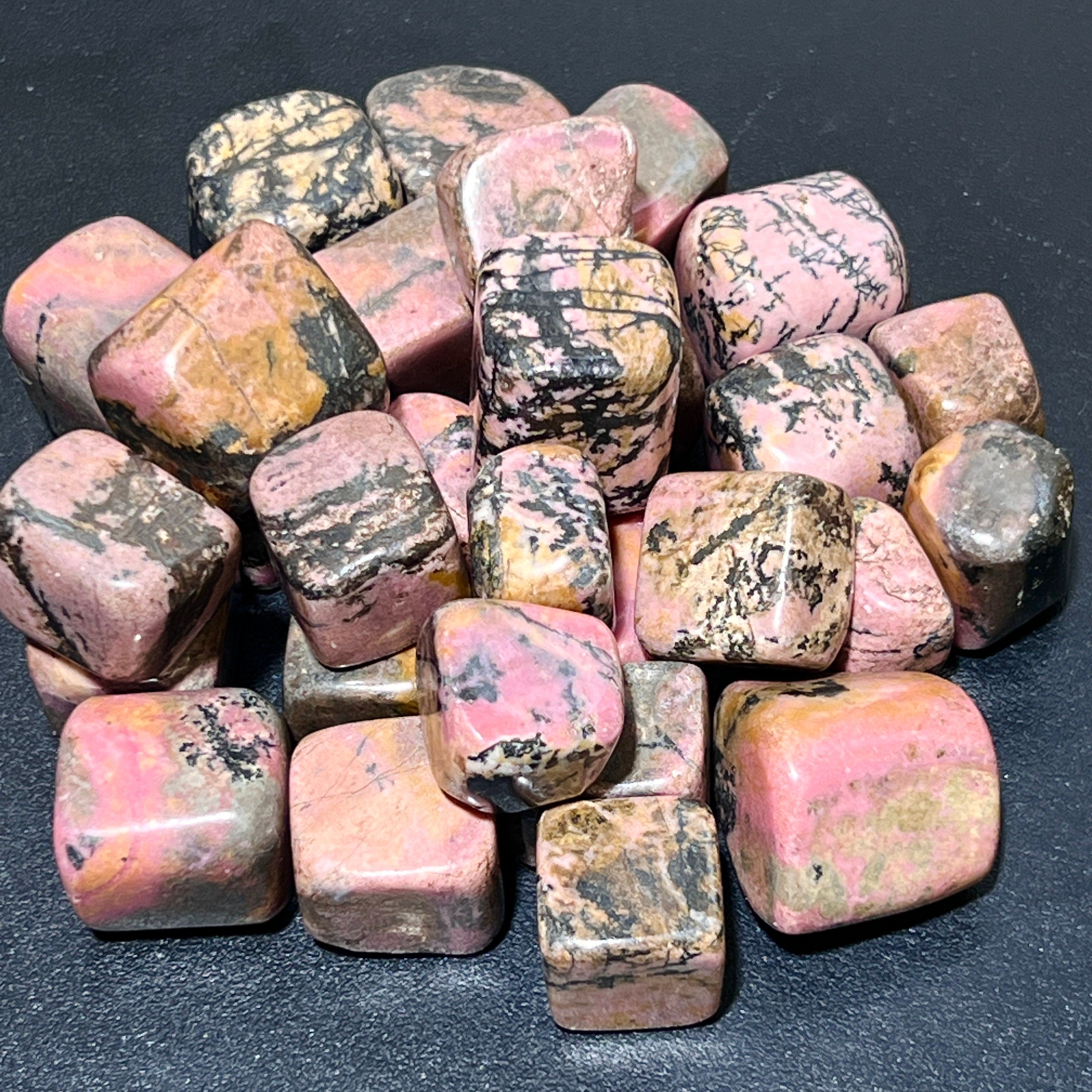 Pink Rhodonite Tumbled Stones
