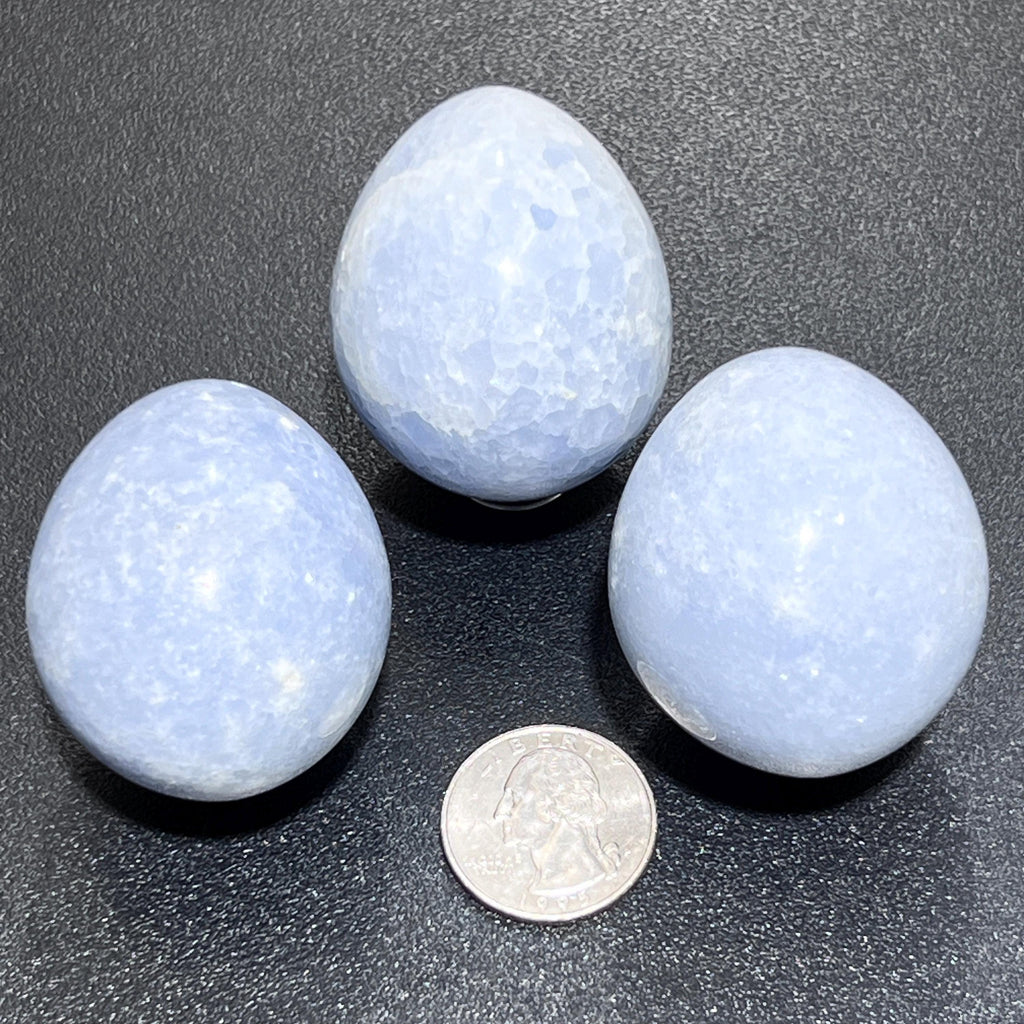 Blue Celestite Crystal Egg Polished Carving