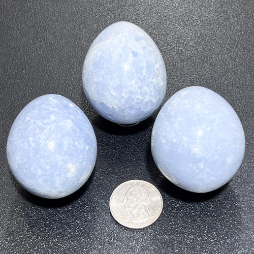 Blue Celestite Crystal Egg Polished Carving