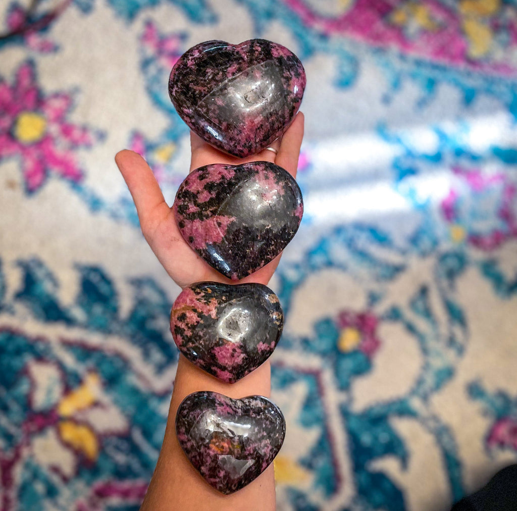 RHODONITE heart