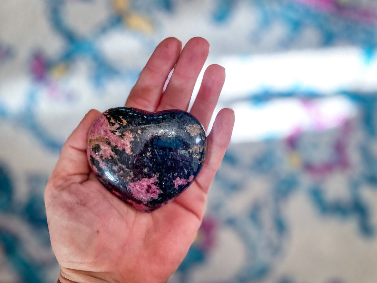 RHODONITE heart
