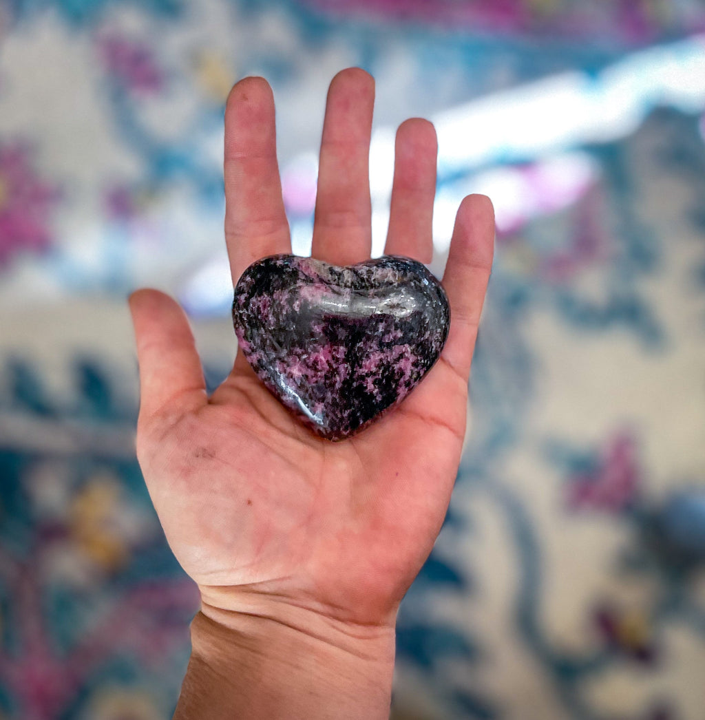 RHODONITE heart