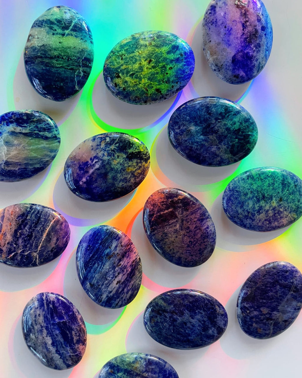 Sodalite Flat Palm Stones