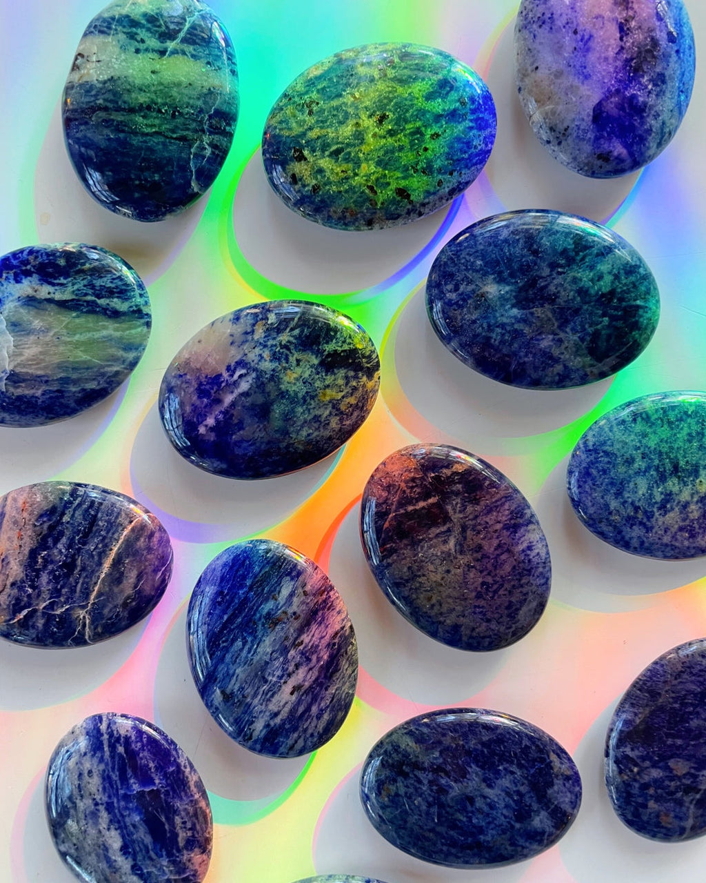 Sodalite Flat Palm Stones