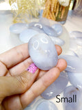 Blue Chalcedony Palm Stones
