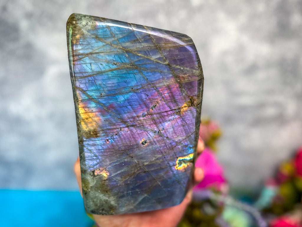 2 Lb+ Purple Labradorite crystal Freeform, Rainbow Labradorite, White Labradorite