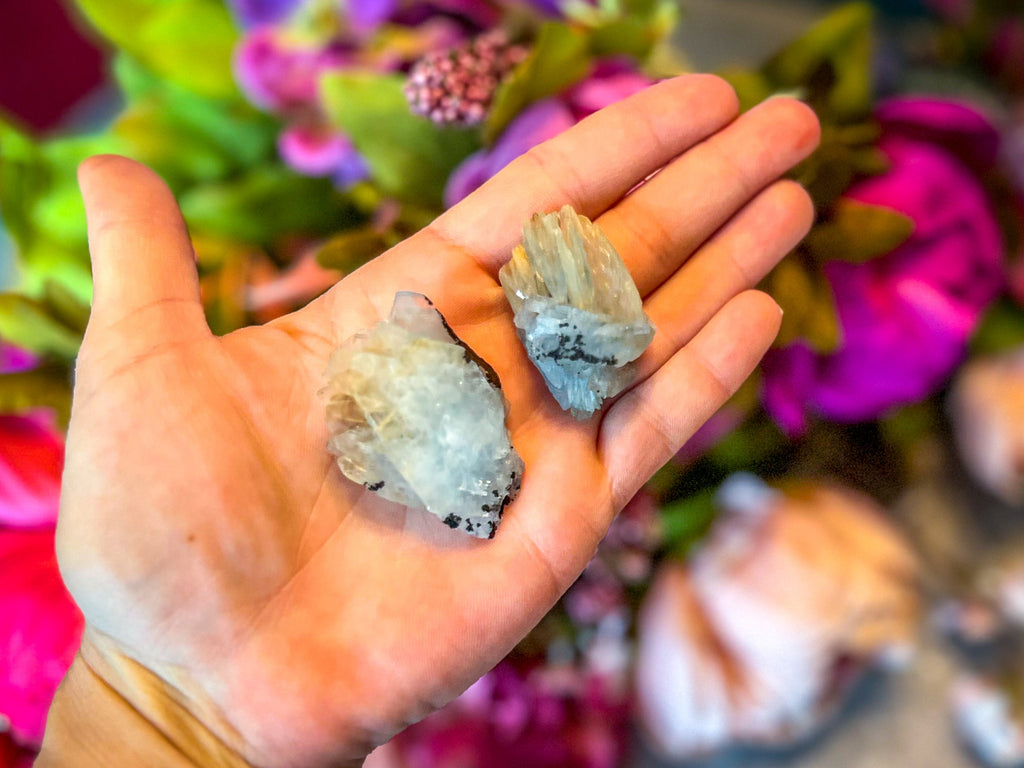 Raw Blue Barite Crystal Specimens