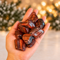 Large Red Tigers Eye TUMBLED Stone, 1 Lb Bulk Bag, Wholesale Crystals
