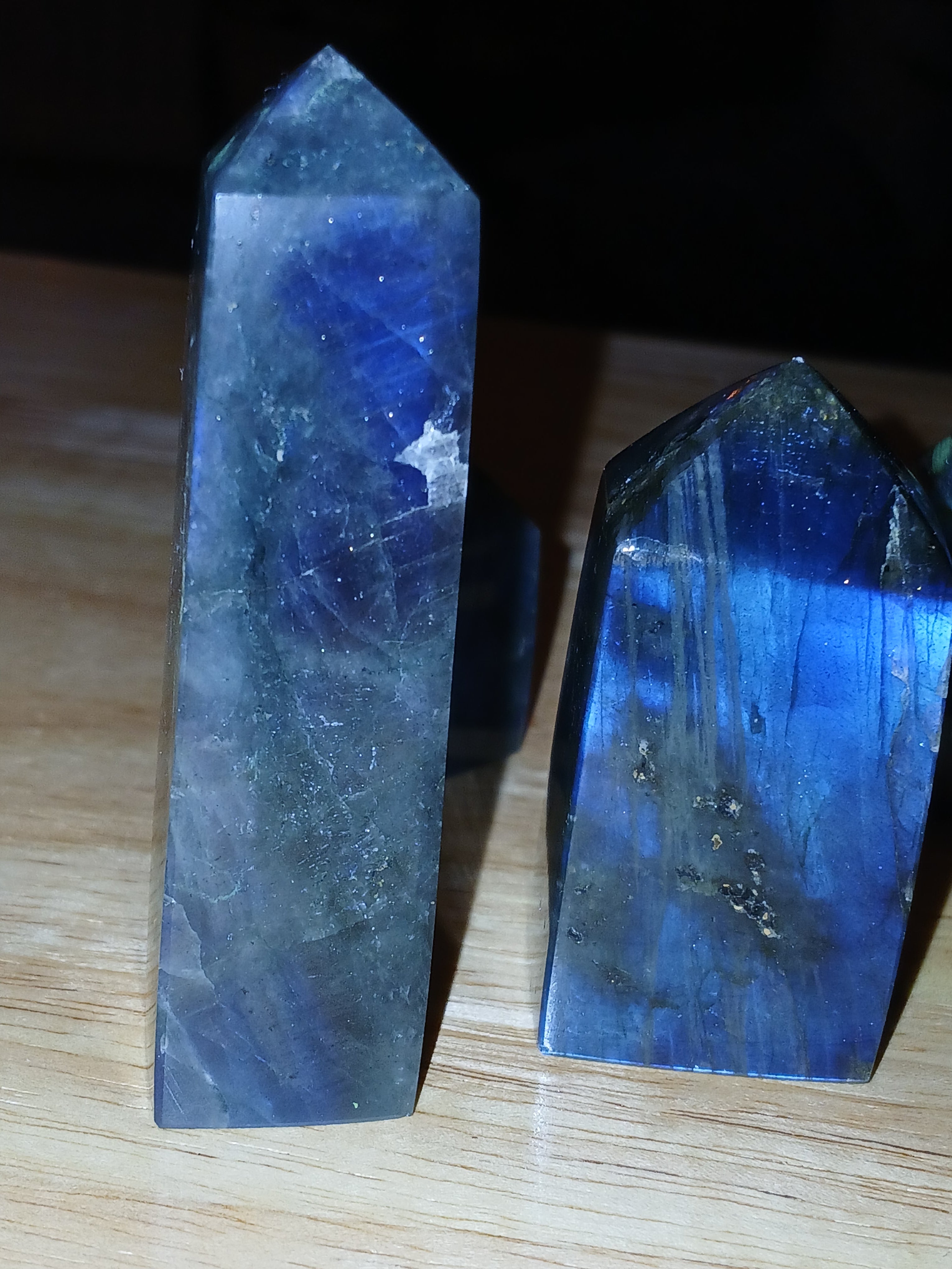 High Flash Labradorite Mini Towers