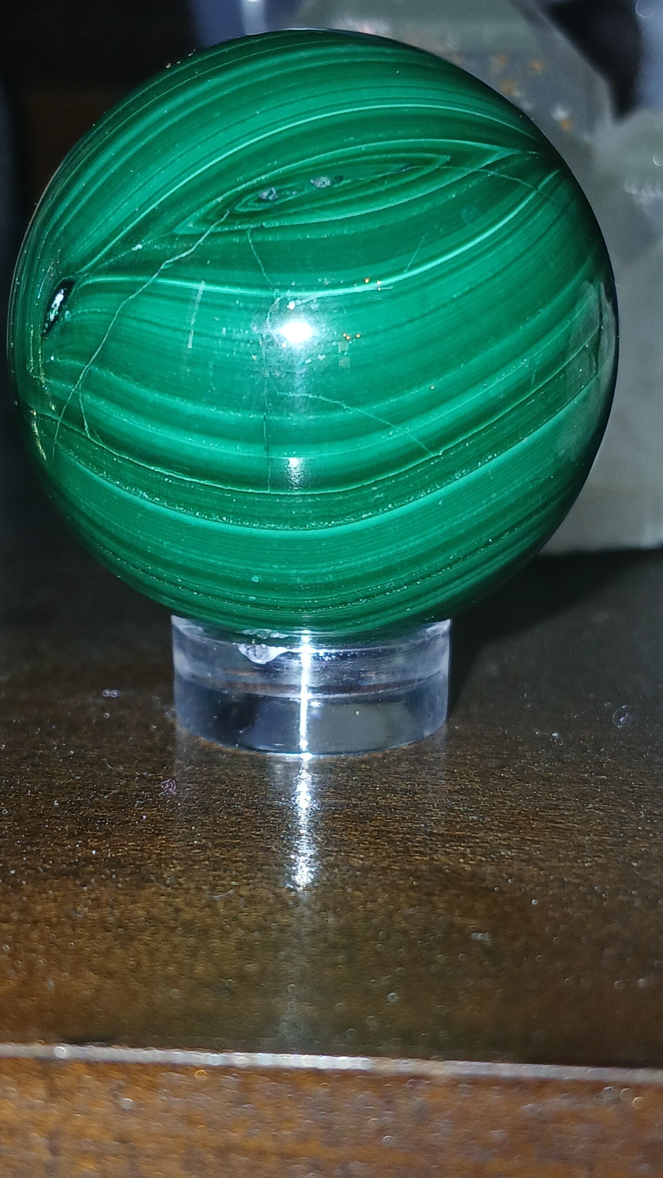 ✨ Malachite Sphere – Stone of Protection, Power & Heart Chakra Healing ✨