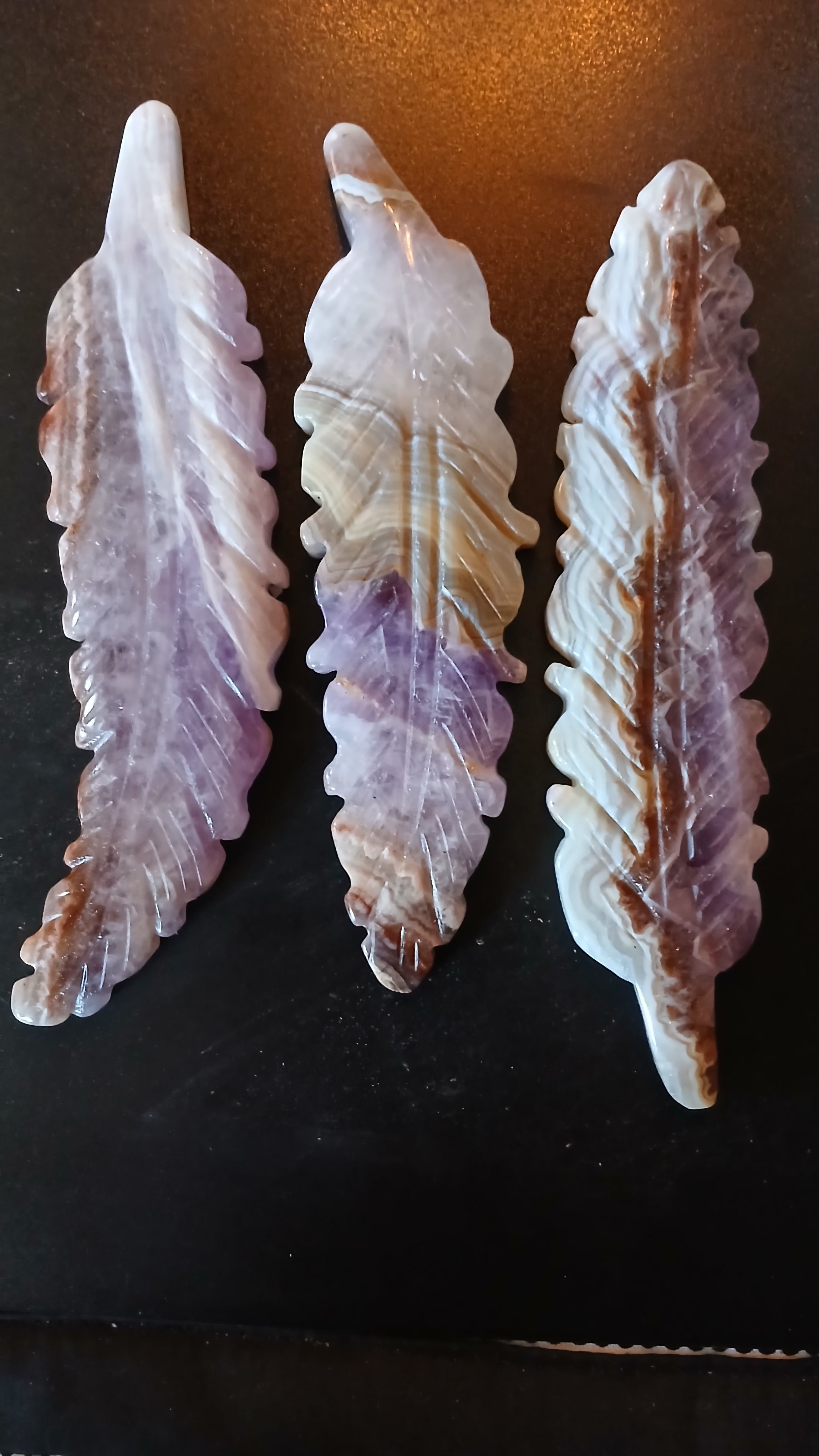 Amethyst Agate Feather