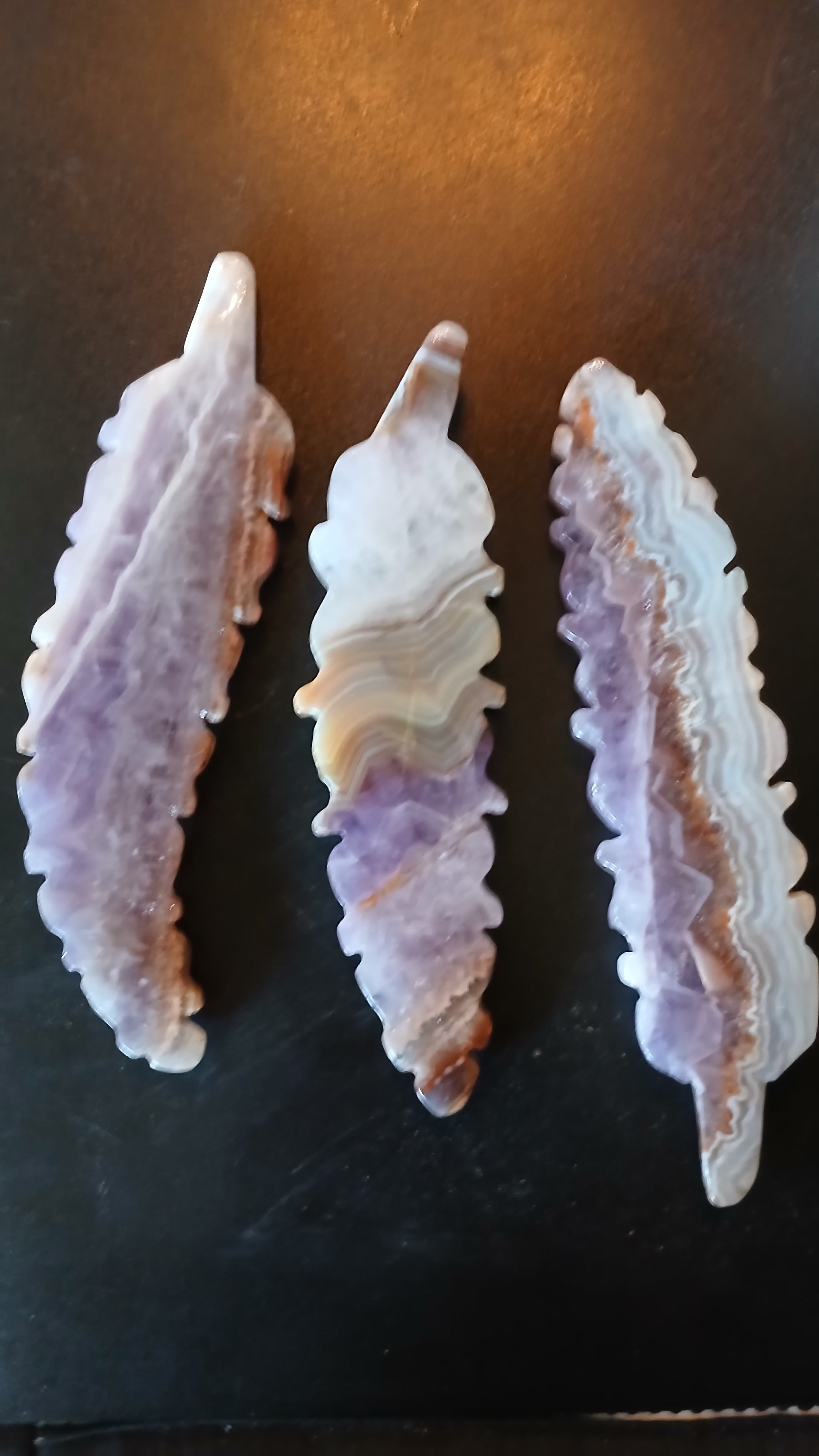 Amethyst Agate Feather